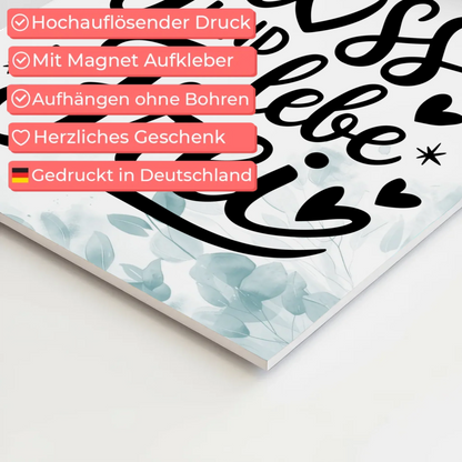 Magnet Poster mit Spruch TRÄUME GROß UND LEBE FREI