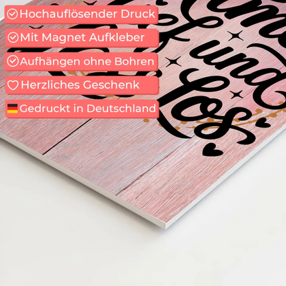 Magnet Poster Spruch Atme tief und lass los Geschenk