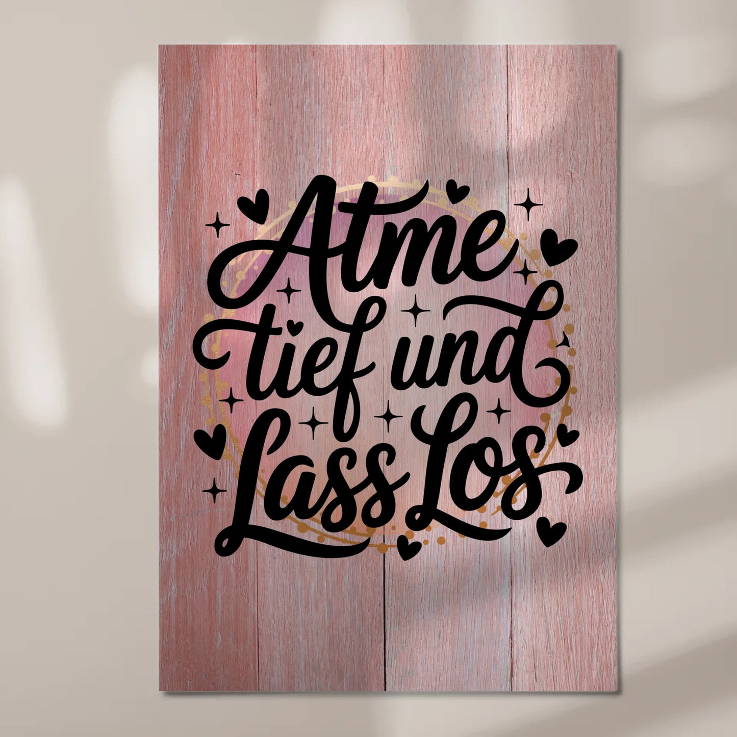 Magnet Poster Spruch Atme tief und lass los Geschenk