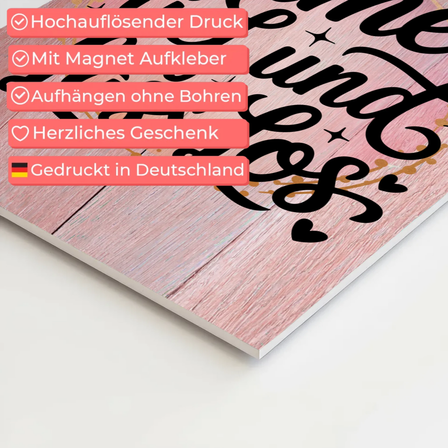 Magnet Poster Spruch Atme tief und lass los Geschenk