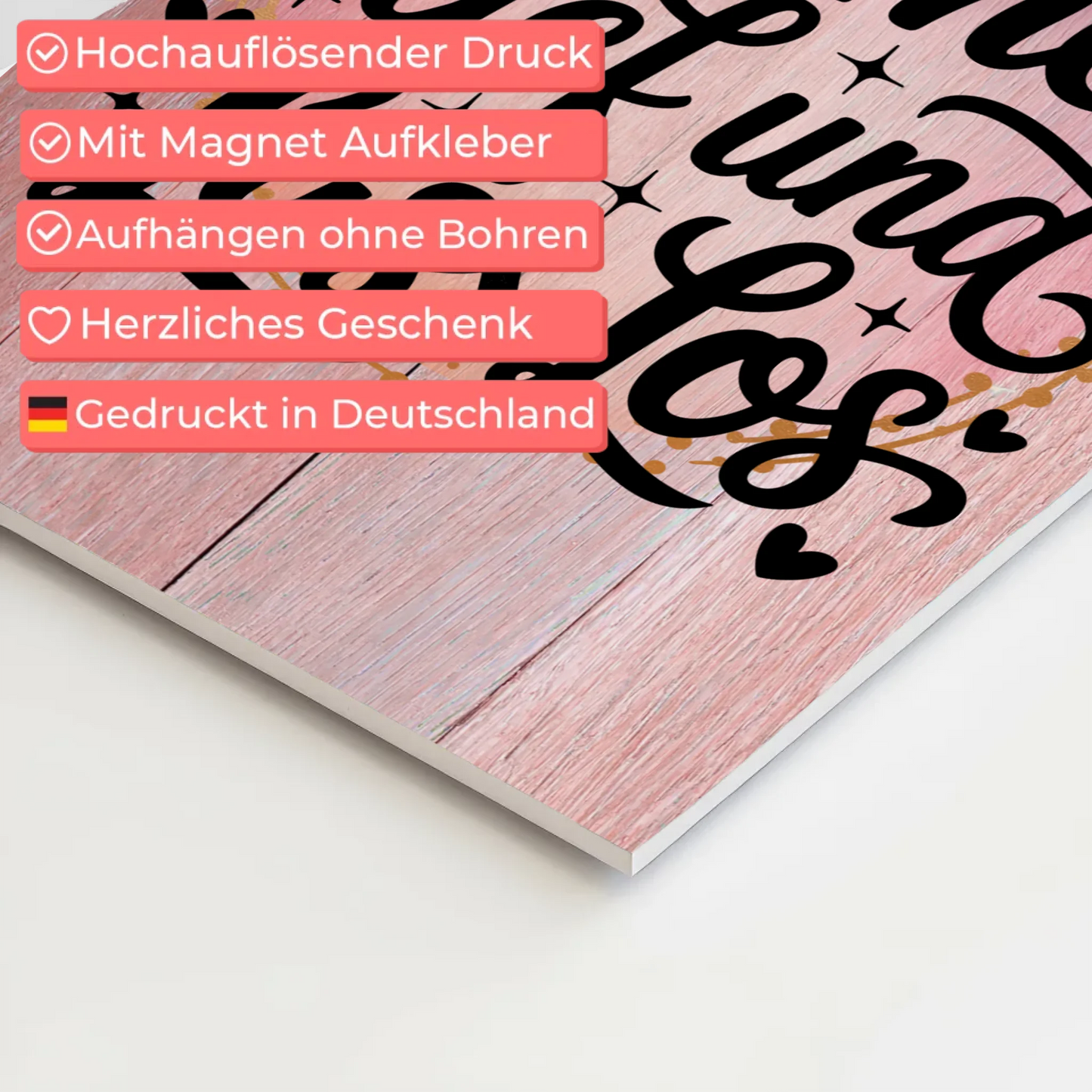 Magnet Poster Spruch Atme tief und lass los Geschenk