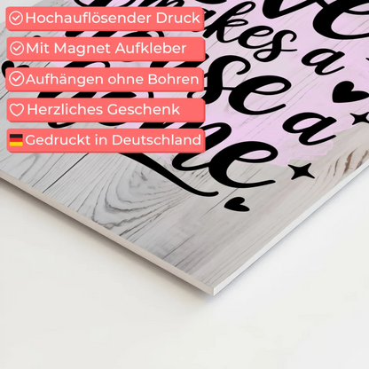 Sprüche Poster Magentisch Love Makes a House Home