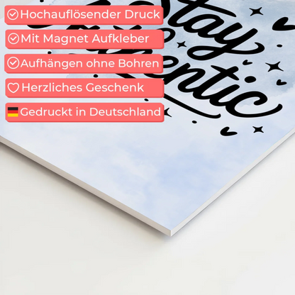 Sprüche Poster Magentisch Stay Authentic Geschenkideen