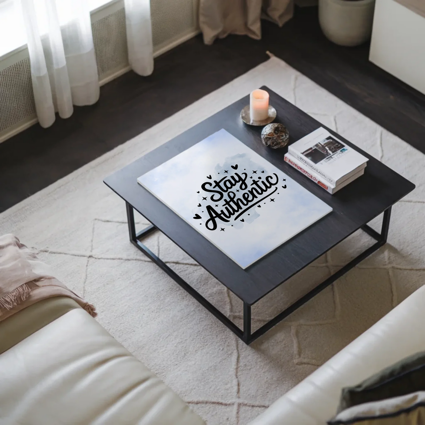 Sprüche Poster Magentisch Stay Authentic Geschenkideen