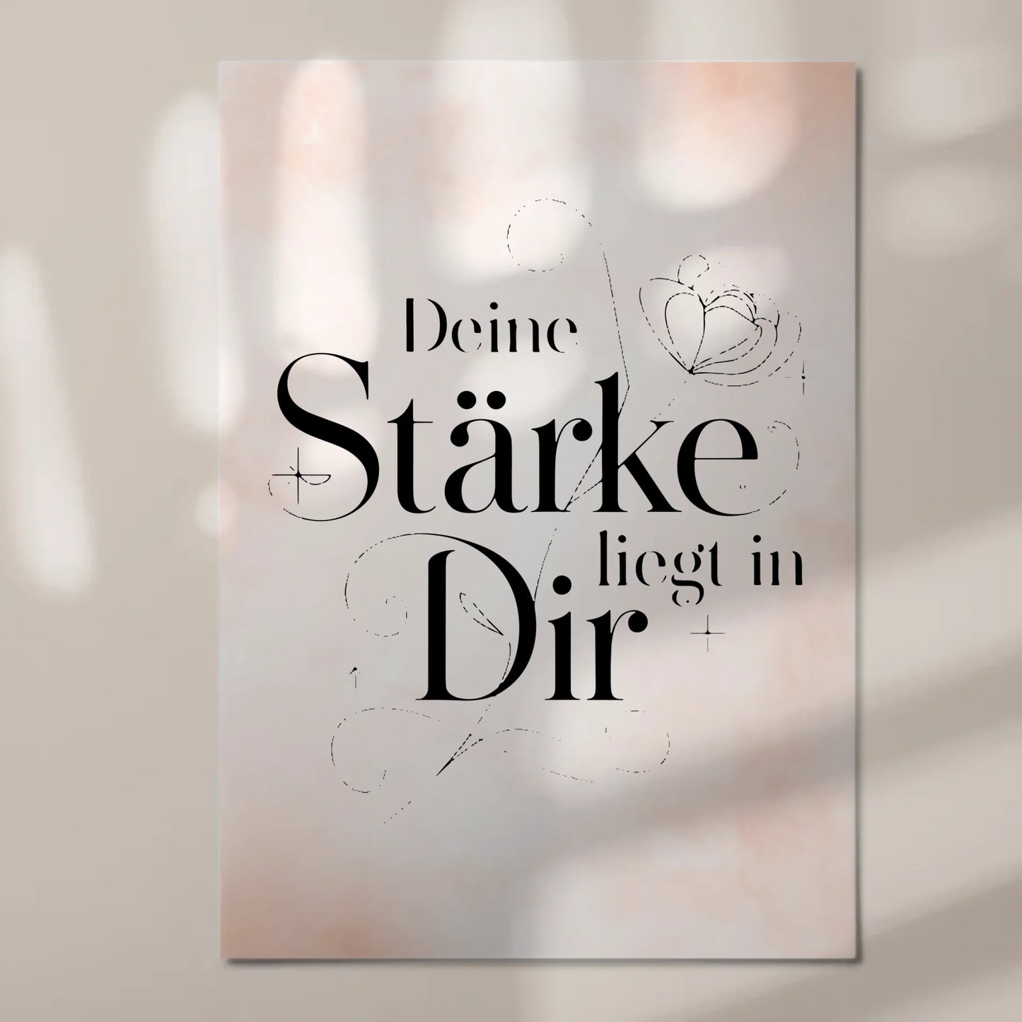 Magnet Poster Spruch Deine Stärke liegt in dir Geschenk