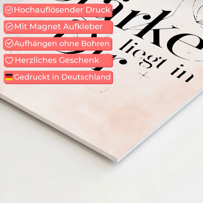 Magnet Poster Spruch Deine Stärke liegt in dir Geschenk