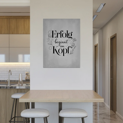 Spruch Fotoboard Magnet Wandbild Erfolg beginnt im Kopf - Magnet Poster