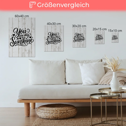 Sprüche Poster Magentisch You Are My Sunshine Geschenk