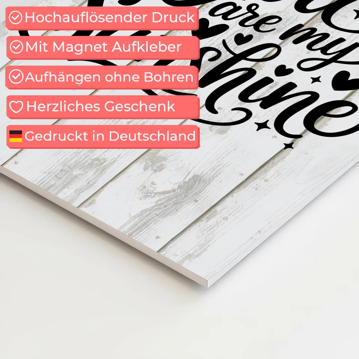 Sprüche Poster Magentisch You Are My Sunshine Geschenk