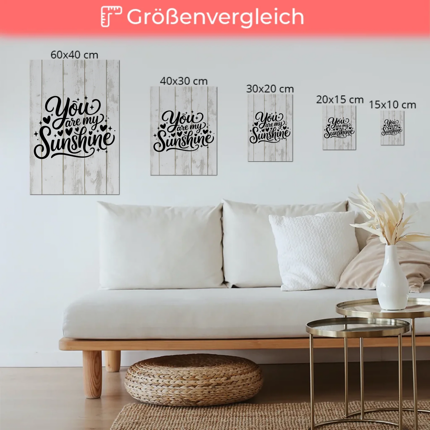 Sprüche Poster Magentisch You Are My Sunshine Geschenk