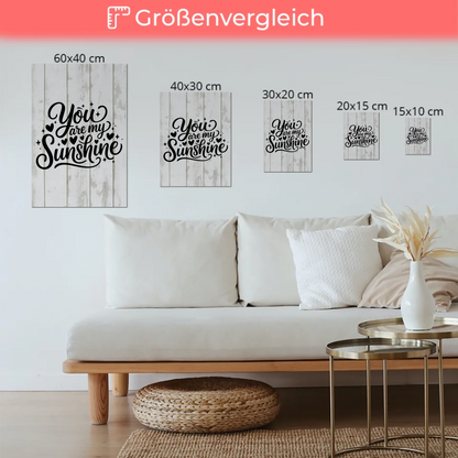 Sprüche Poster Magentisch You Are My Sunshine Geschenk