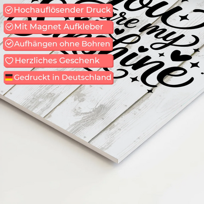 Sprüche Poster Magentisch You Are My Sunshine Geschenk