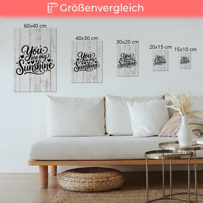 Sprüche Poster Magentisch You Are My Sunshine Geschenk