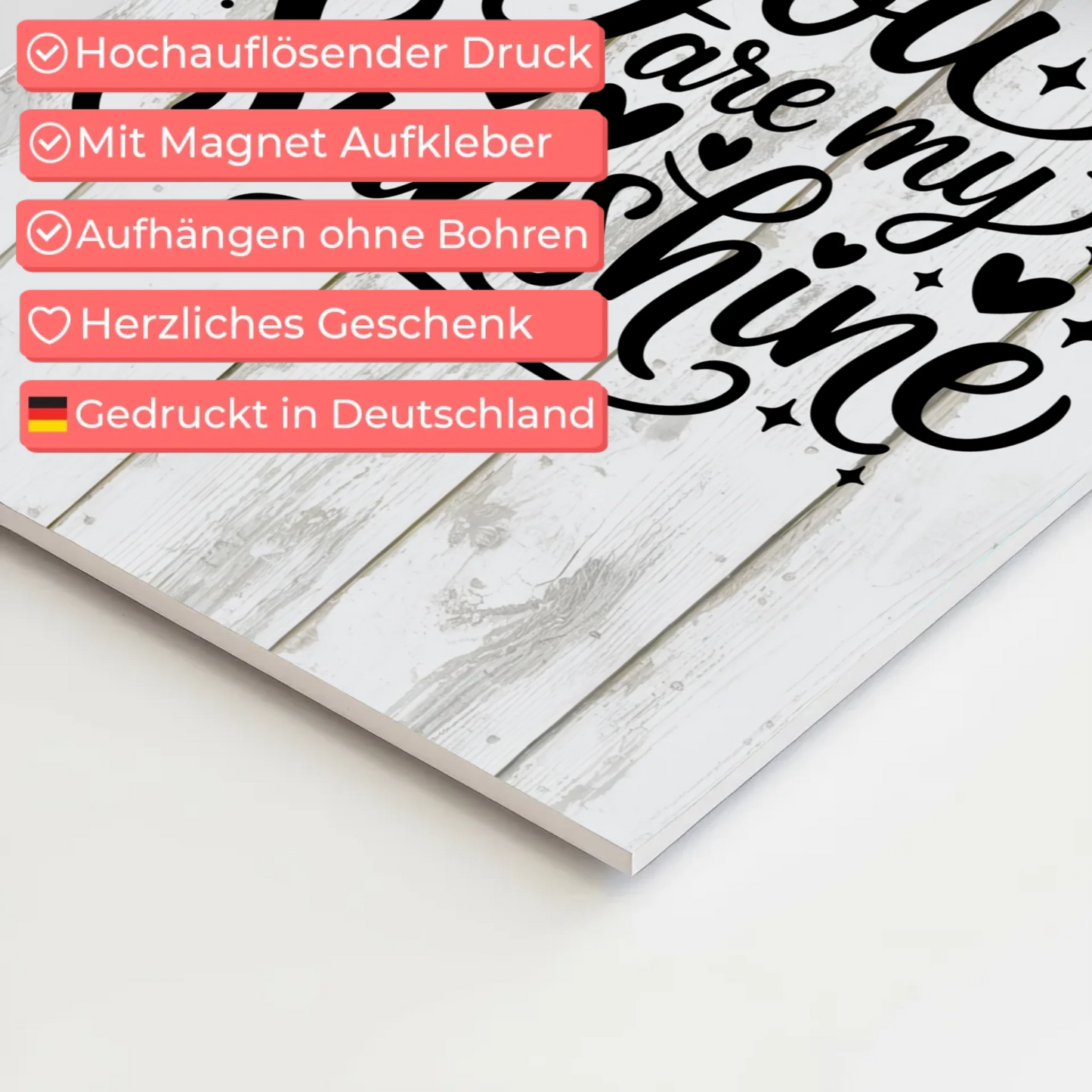 Sprüche Poster Magentisch You Are My Sunshine Geschenk