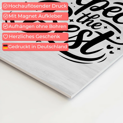 Magnet Poster mit Spruch Expect the Best Geschenkidee