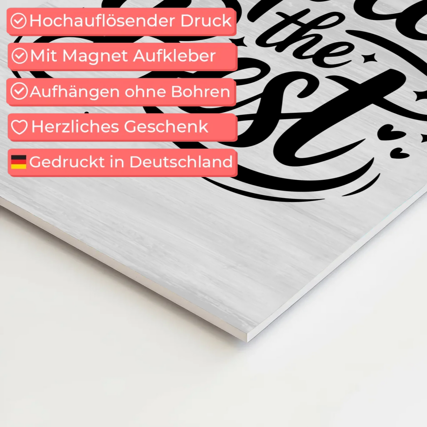 Magnet Poster mit Spruch Expect the Best Geschenkidee