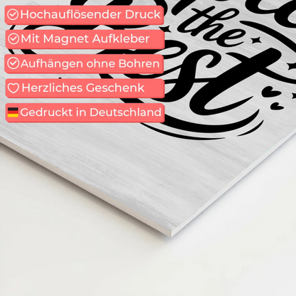 Magnet Poster mit Spruch Expect the Best Geschenkidee