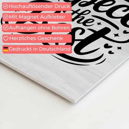Magnet Poster mit Spruch Expect the Best Geschenkidee