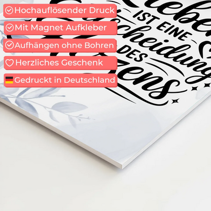Magnet Poster Spruch - Entscheidung des Herzens Geschenk