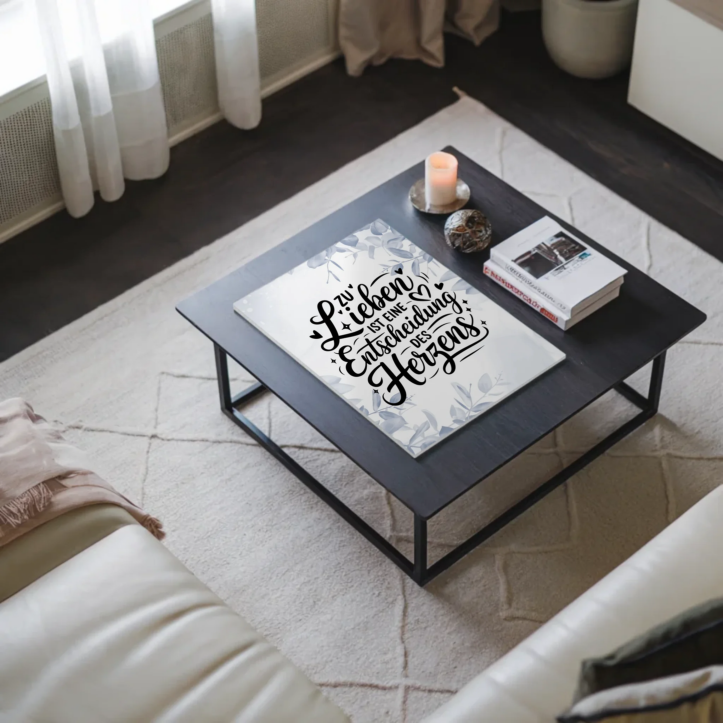 Magnet Poster Spruch - Entscheidung des Herzens Geschenk