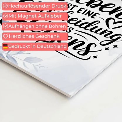 Magnet Poster Spruch - Entscheidung des Herzens Geschenk
