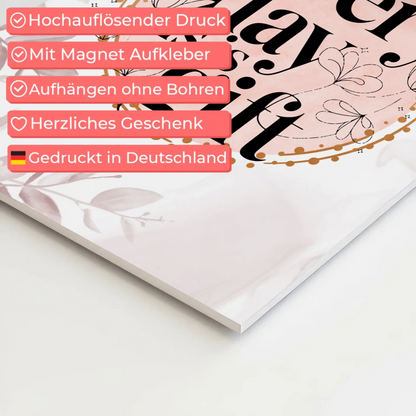 Spruch Fotoboard Magnet Wandbild Every Day is a Gift
