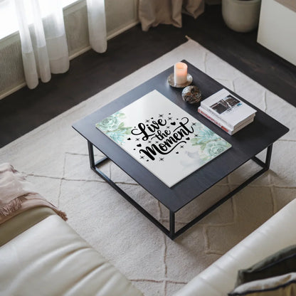 Magnet Poster mit Spruch Live the Moment personalisiert