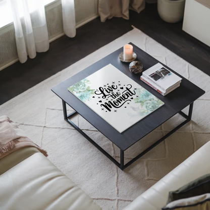 Magnet Poster mit Spruch Live the Moment personalisiert