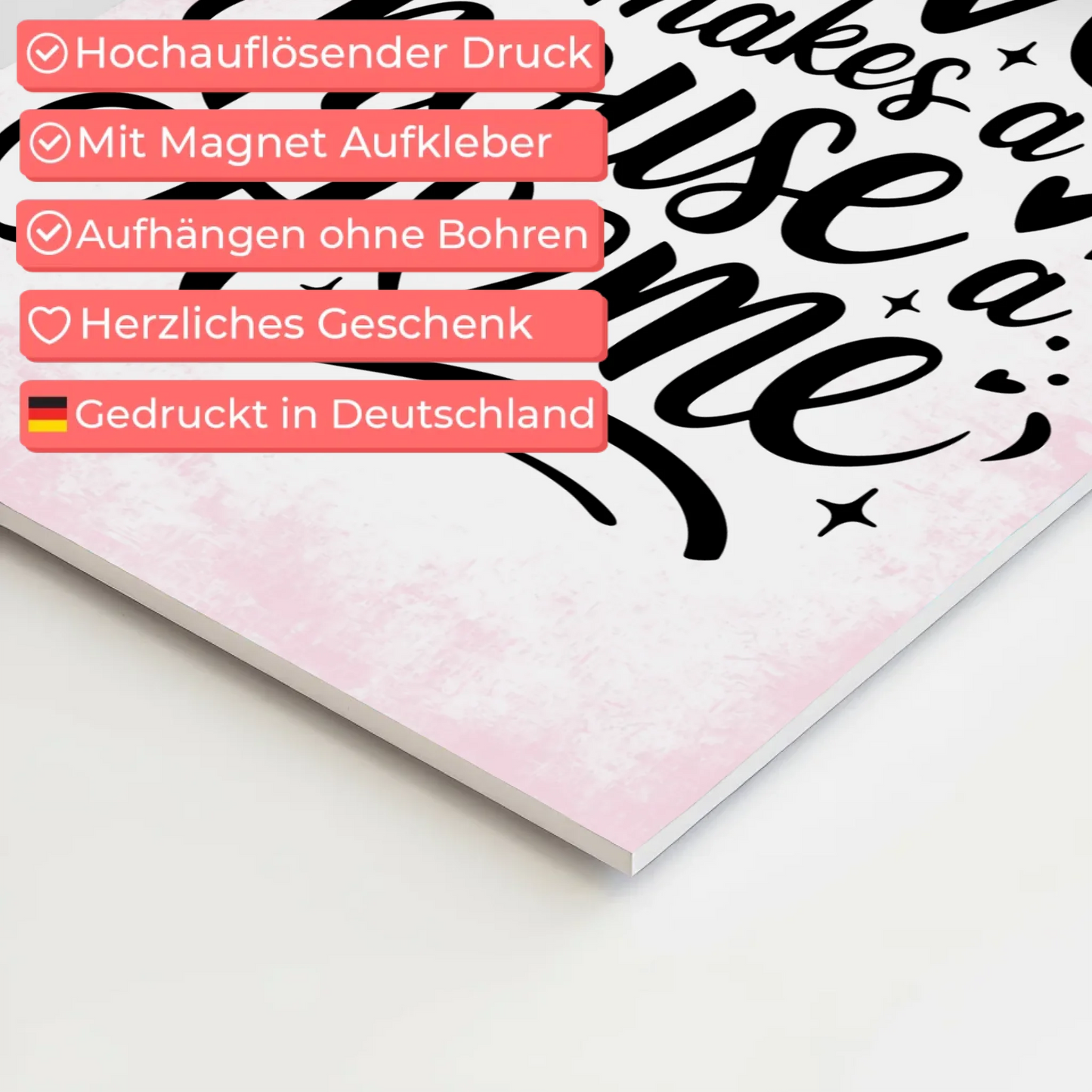 Magnet Poster Spruch Love Makes a House a Home