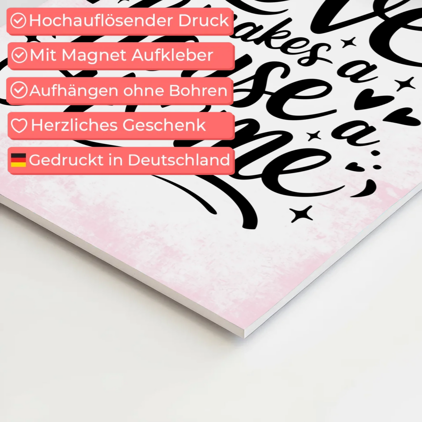 Magnet Poster Spruch Love Makes a House a Home