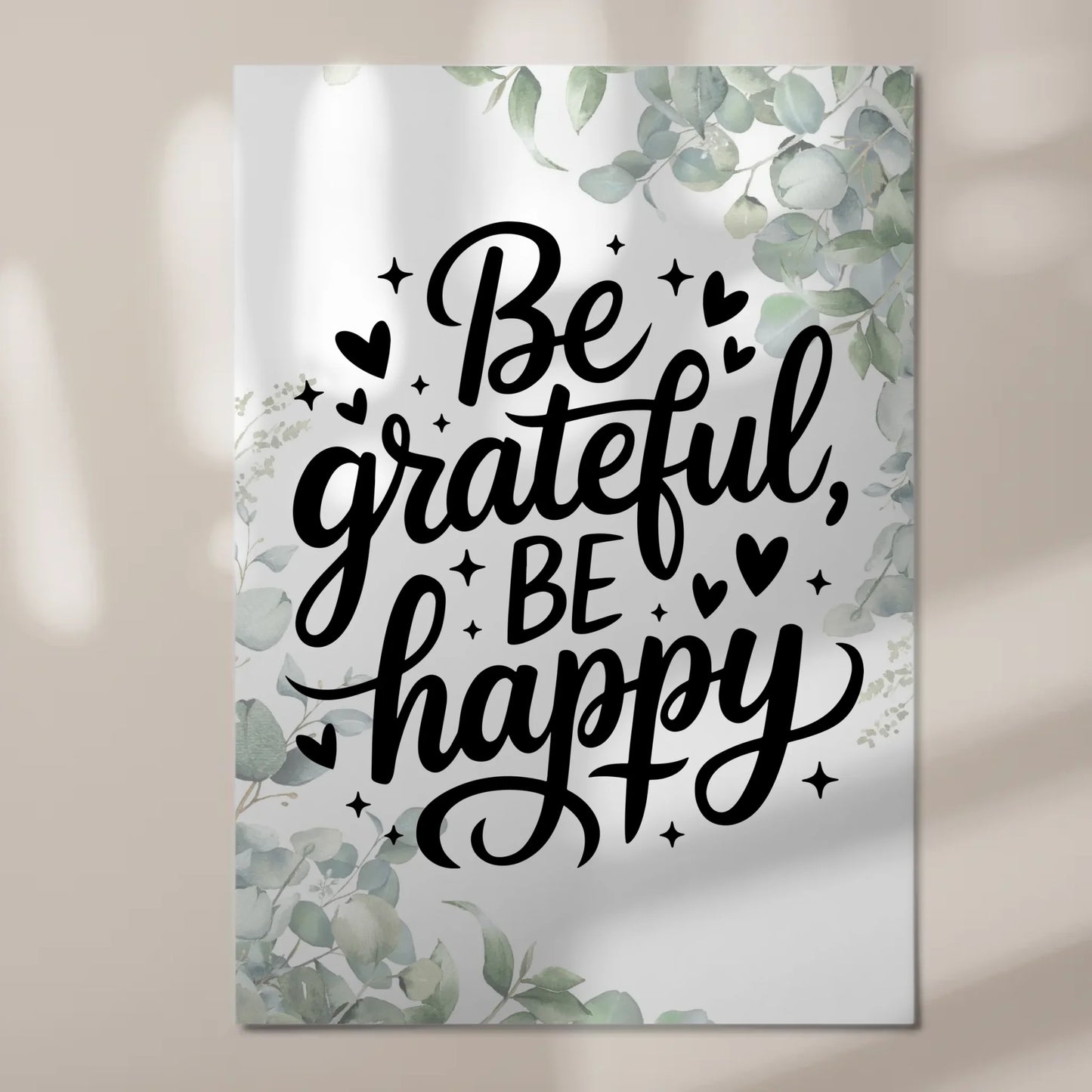 Spruch Fotoboard Magnet Wandbild Be Grateful Be Happy