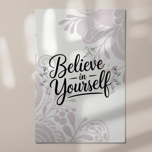 Sprüche Poster Magentisch - Believe in Yourself Design