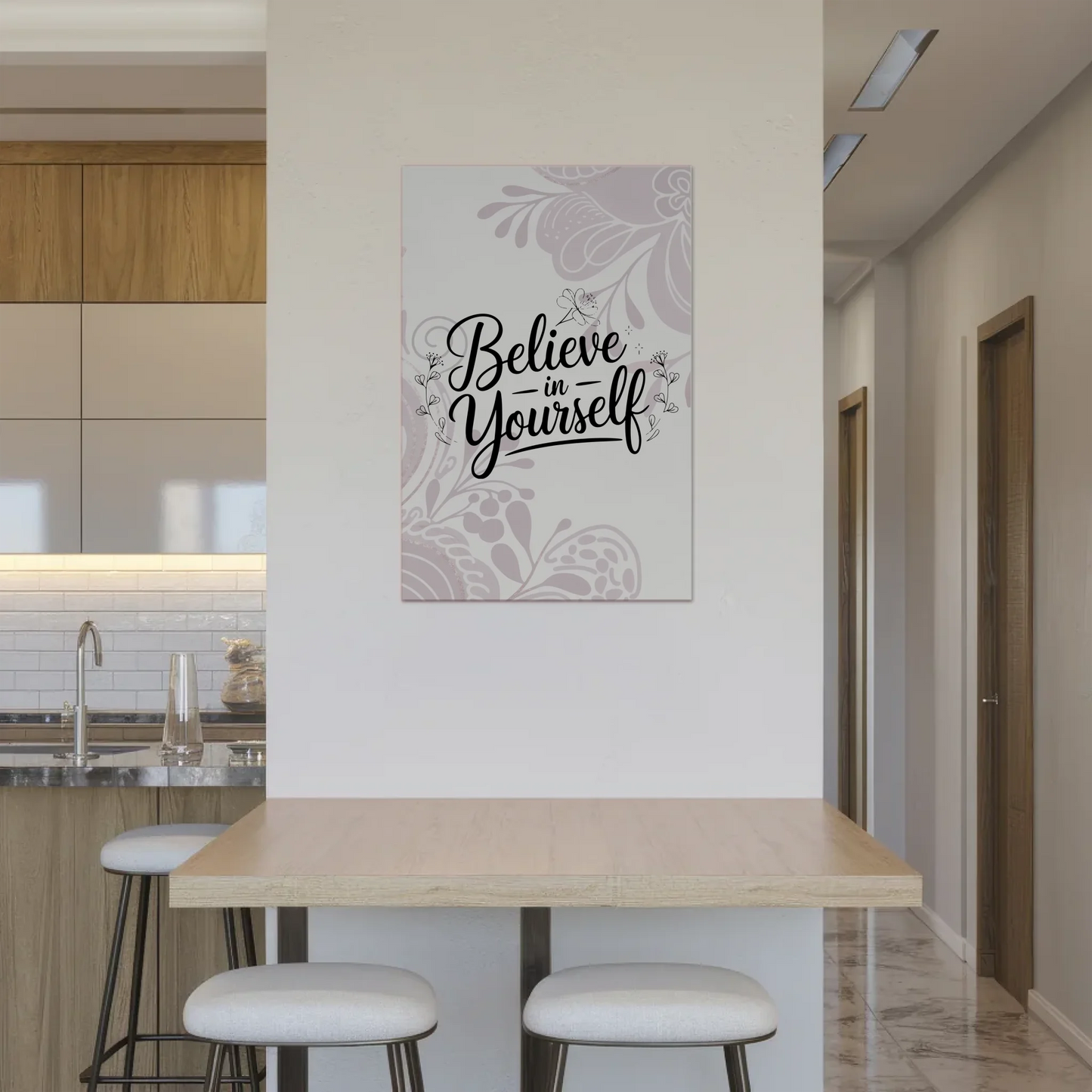 Sprüche Poster Magentisch - Believe in Yourself Design