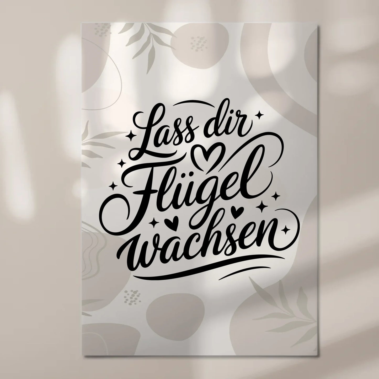 Spruch Fotoboard Magnet Wandbild Lass dir Flügel wachsen Wandbild