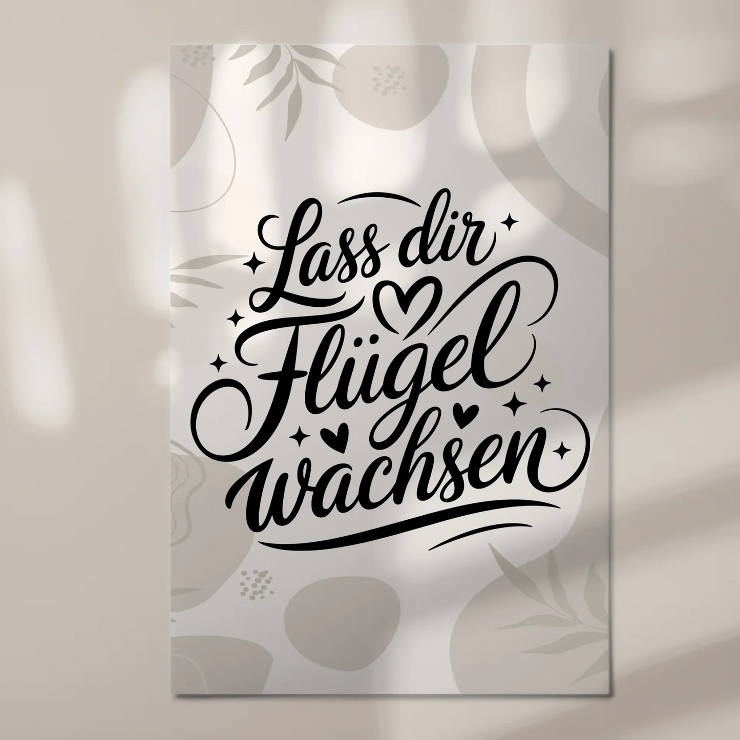 Spruch Fotoboard Magnet Wandbild Lass dir Flügel wachsen Wandbild