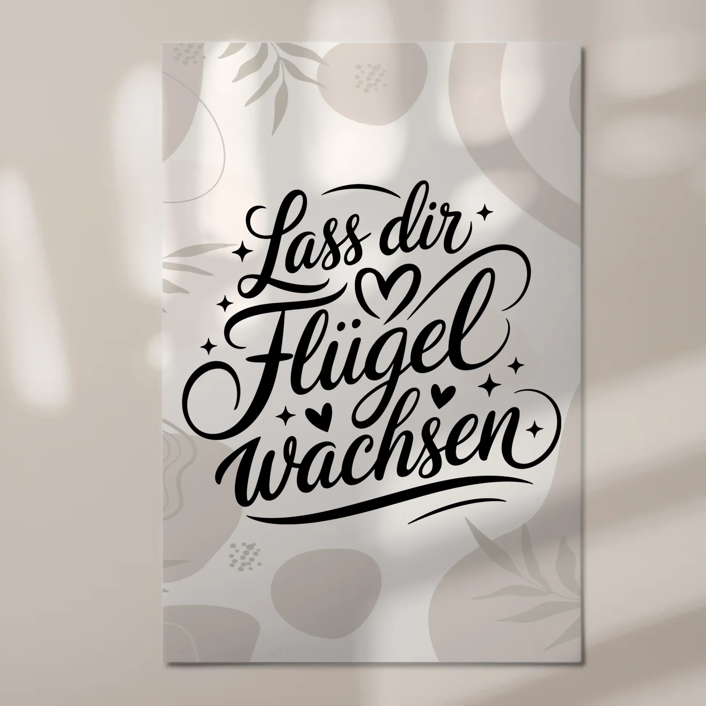 Spruch Fotoboard Magnet Wandbild Lass dir Flügel wachsen Wandbild