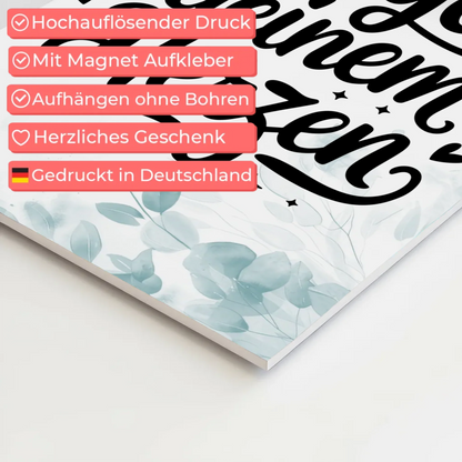 Sprüche Poster Magentisch Folge deinem Herzen Geschenk