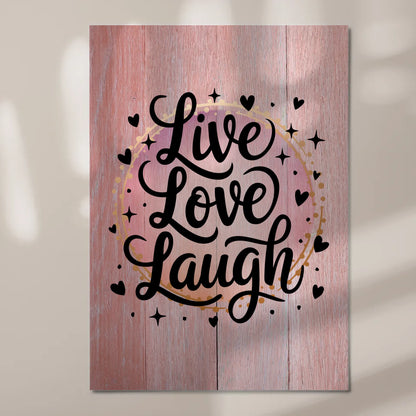 Magnet Poster mit Spruch Live Love Laugh Geschenkidee