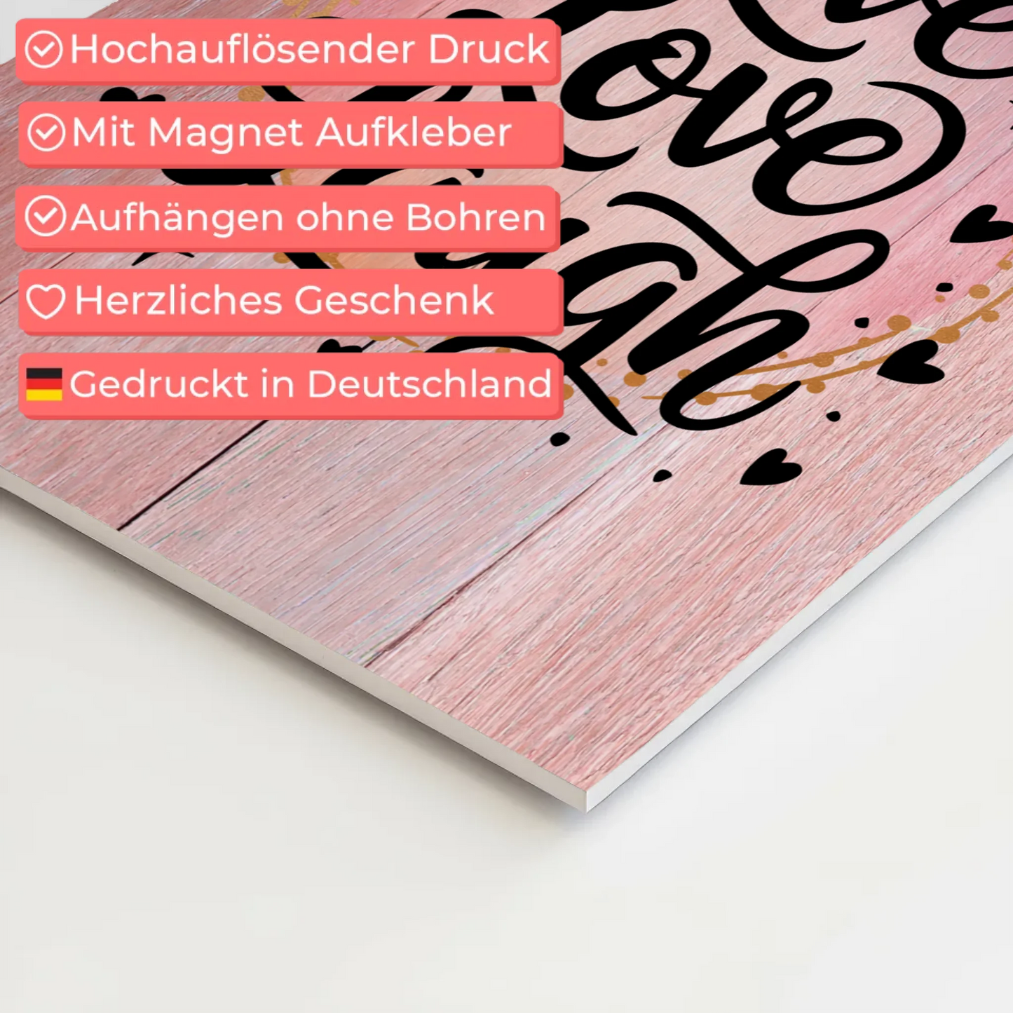 Magnet Poster mit Spruch Live Love Laugh Geschenkidee