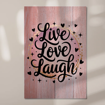 Magnet Poster mit Spruch Live Love Laugh Geschenkidee