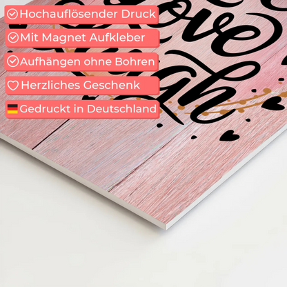 Magnet Poster mit Spruch Live Love Laugh Geschenkidee