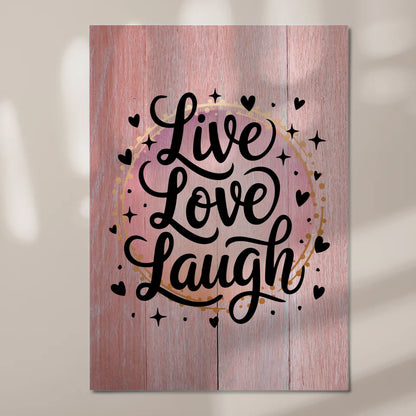 Magnet Poster mit Spruch Live Love Laugh Geschenkidee