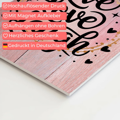 Magnet Poster mit Spruch Live Love Laugh Geschenkidee