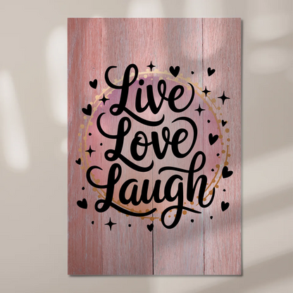 Magnet Poster mit Spruch Live Love Laugh Geschenkidee