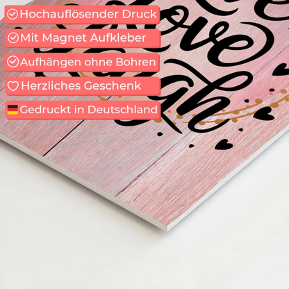 Magnet Poster mit Spruch Live Love Laugh Geschenkidee