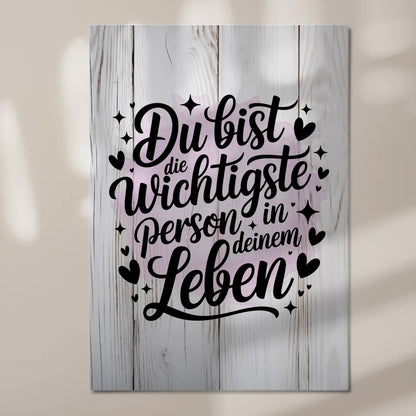 Magnet Poster Spruch Du bist die wichtigste Person