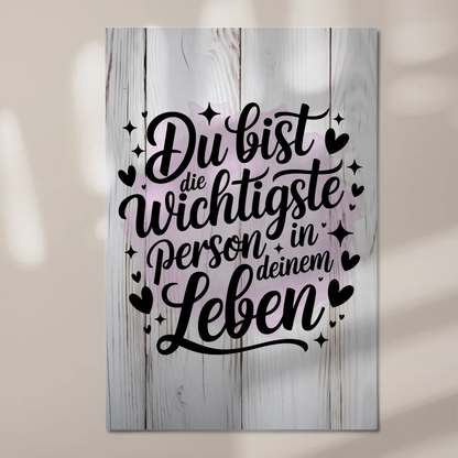 Magnet Poster Spruch Du bist die wichtigste Person