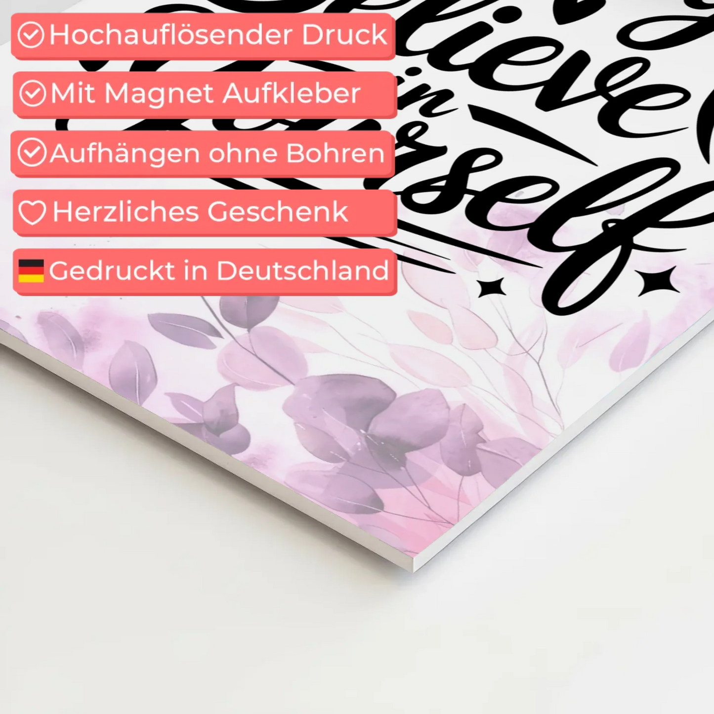 Sprüche Poster Magentisch Always Believe in Yourself