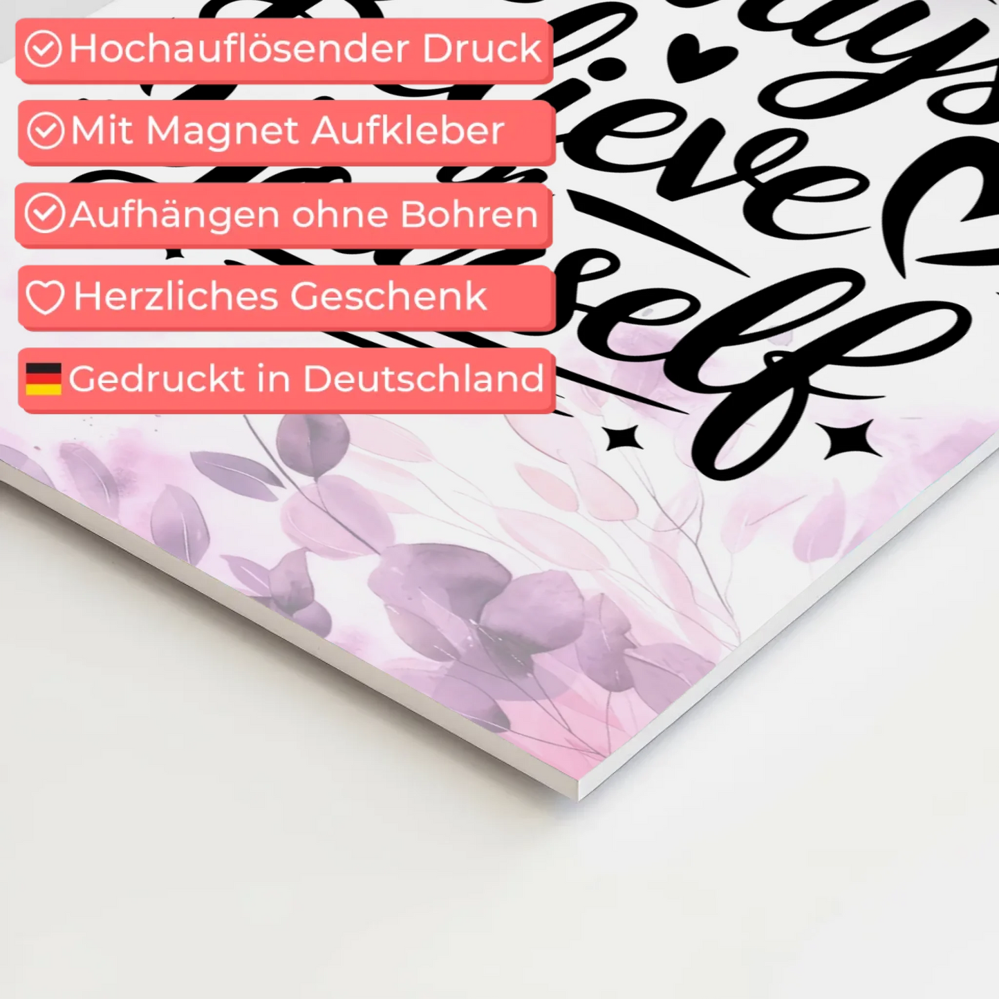 Sprüche Poster Magentisch Always Believe in Yourself