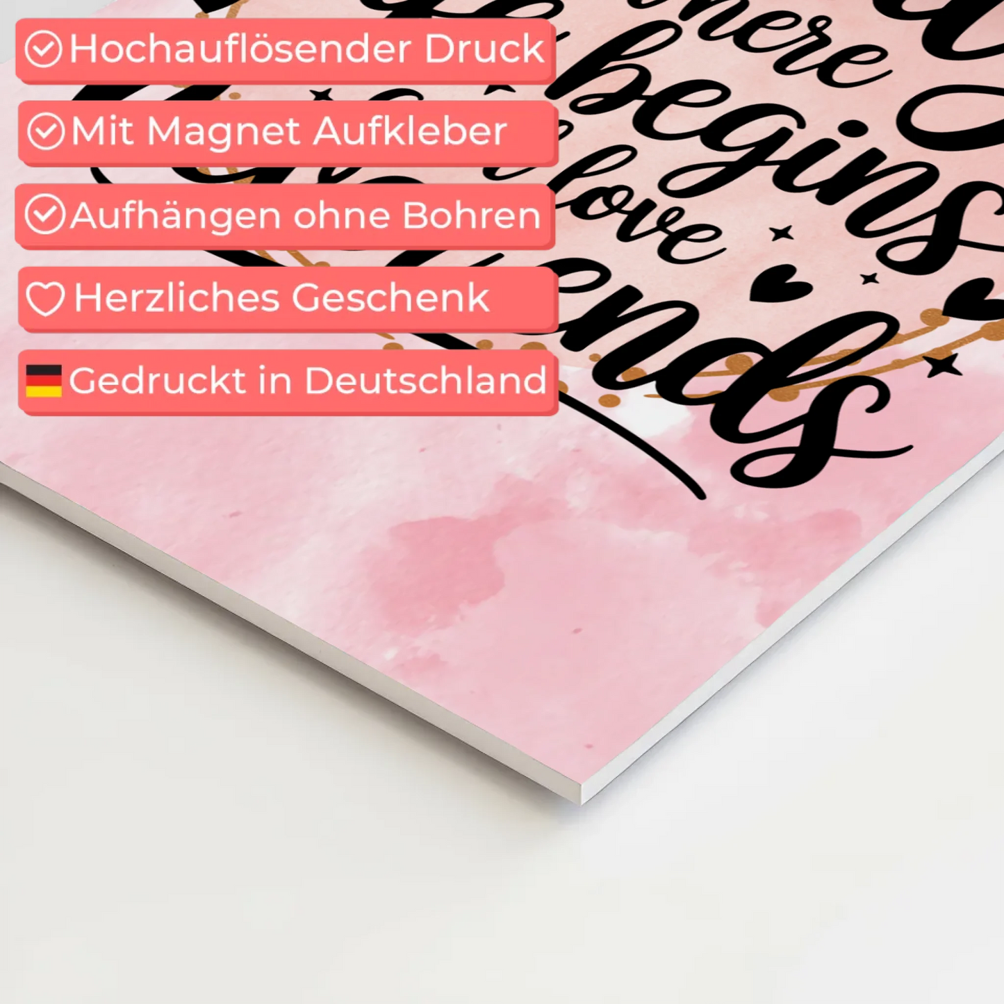 Magnet Poster mit Spruch Family Liebe Leben Geschenk